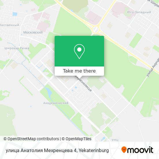 улица Анатолия Мехренцева 4 map