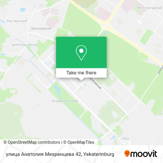 улица Анатолия Мехренцева 42 map
