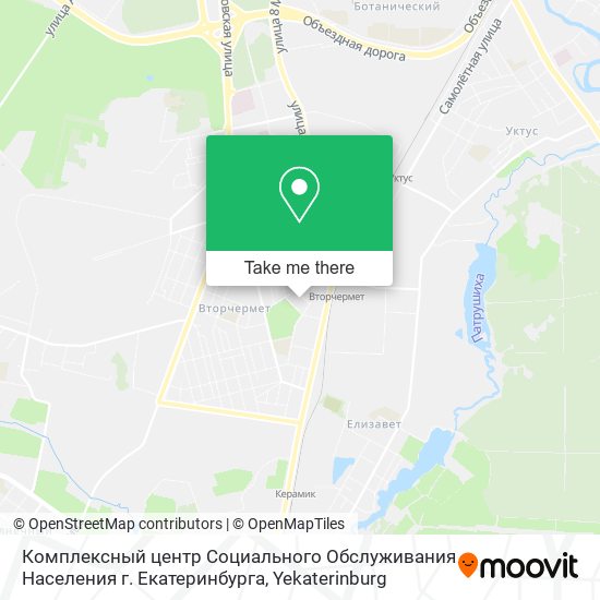 Комплексный центр Социального Обслуживания Населения г. Екатеринбурга map