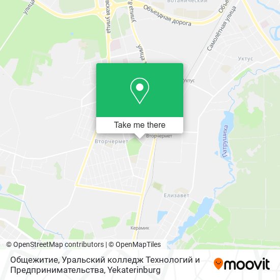 Общежитие, Уральский колледж Технологий и Предпринимательства map