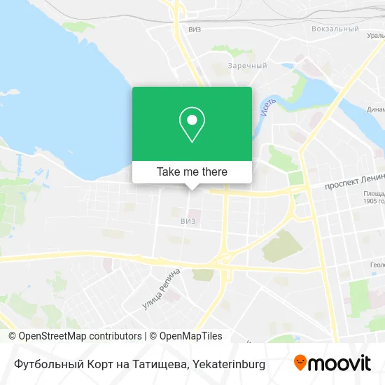 Футбольный Корт на Татищева map