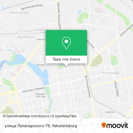 улица Луначарского 78 map