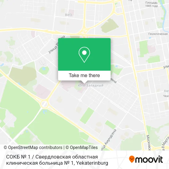 СОКБ № 1 / Свердловская областная клиническая больница № 1 map