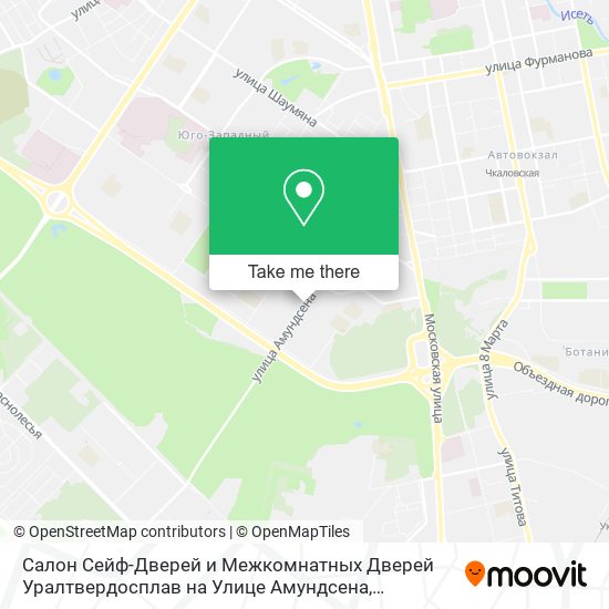 Салон Сейф-Дверей и Межкомнатных Дверей Уралтвердосплав на Улице Амундсена map