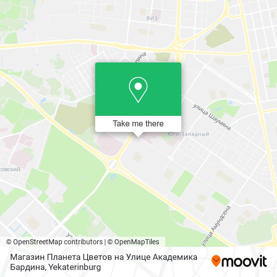 Магазин Планета Цветов на Улице Академика Бардина map