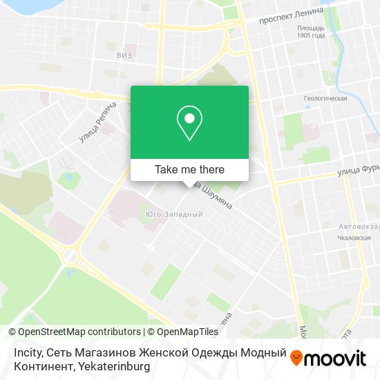 Incity, Сеть Магазинов Женской Одежды Модный Континент map