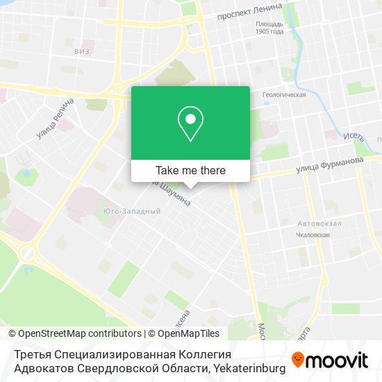 Третья Специализированная Коллегия Адвокатов Свердловской Области map