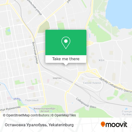 Остановка Уралобувь map