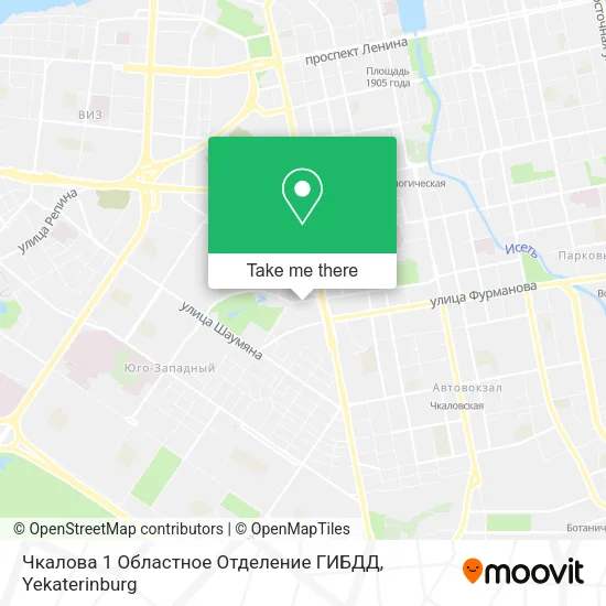Чкалова 1 Областное Отделение ГИБДД map