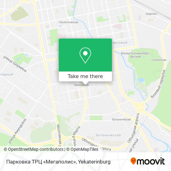 Парковка ТРЦ «Мегаполис» map