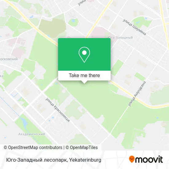 Юго-Западный лесопарк map
