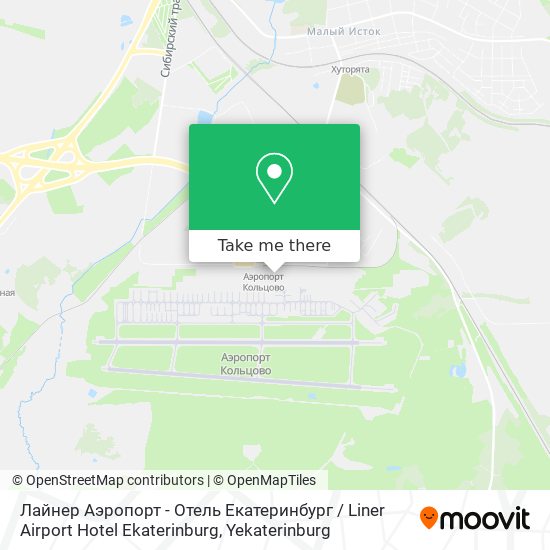 Лайнер Аэропорт - Отель Екатеринбург / Liner Airport Hotel Ekaterinburg map