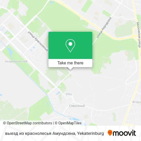 выезд из краснолесья Амундсена map