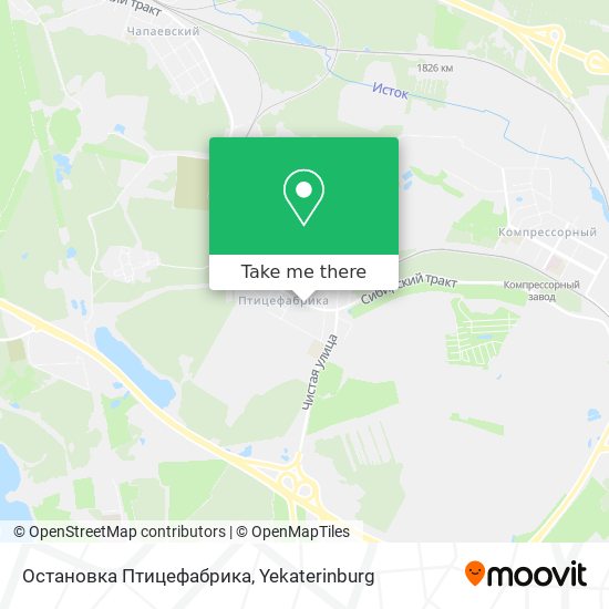 Остановка Птицефабрика map