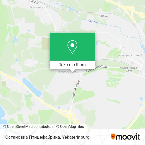 Остановка Птицефабрика map