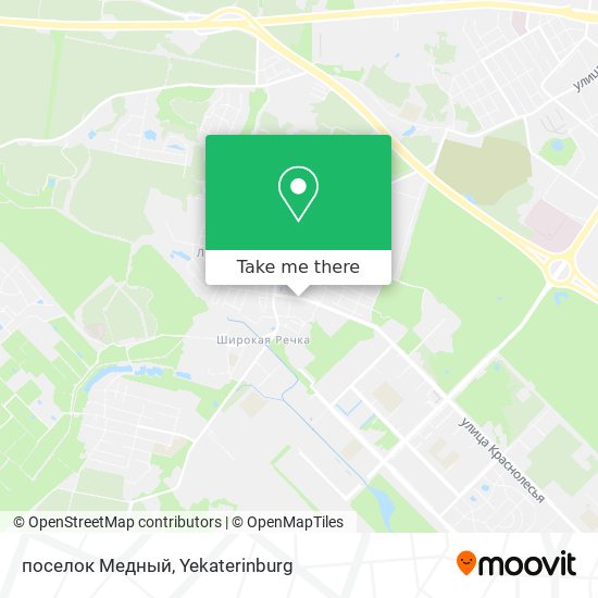 поселок Медный map