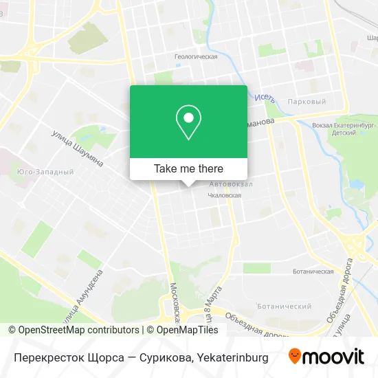Перекресток Щорса — Сурикова map