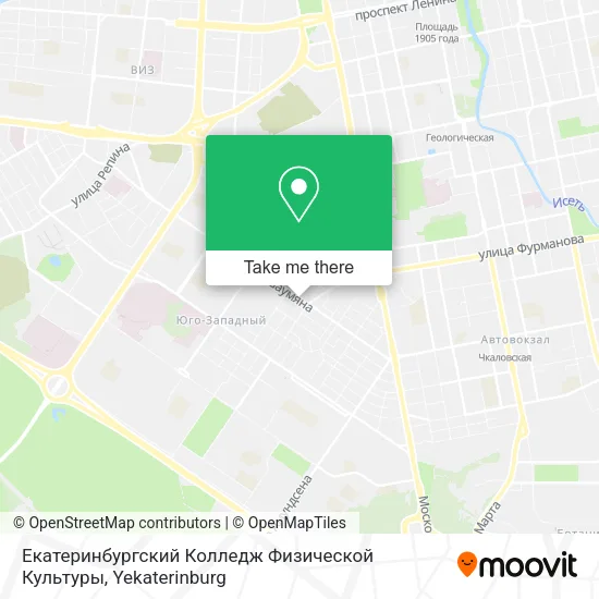 Екатеринбургский Колледж Физической Культуры map