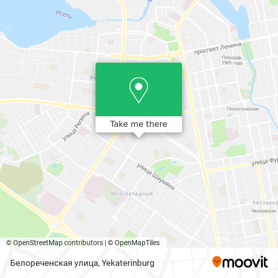 Белореченская улица map