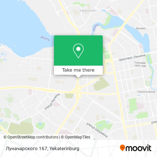 Луначарского 167 map