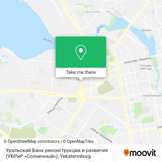 Уральский Банк реконструкции и развития (УБРиР «Солнечный») map