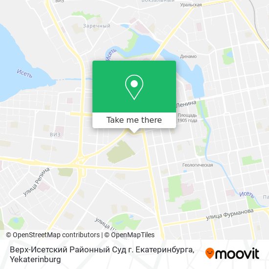 Верх-Исетский Районный Суд г. Екатеринбурга map