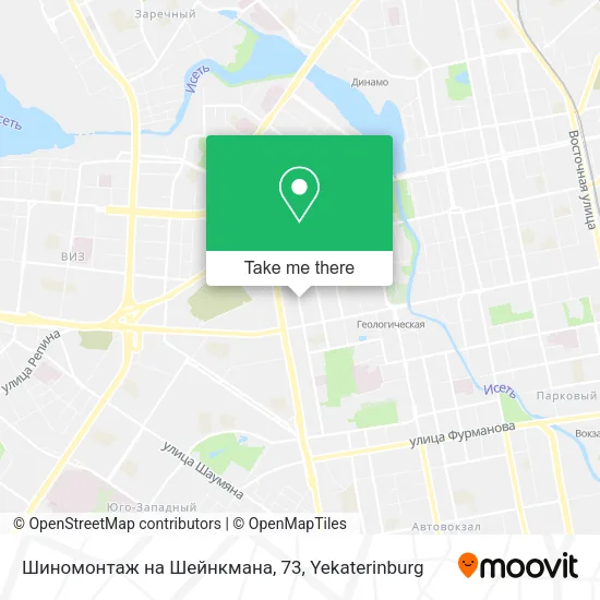 Шиномонтаж на Шейнкмана, 73 map