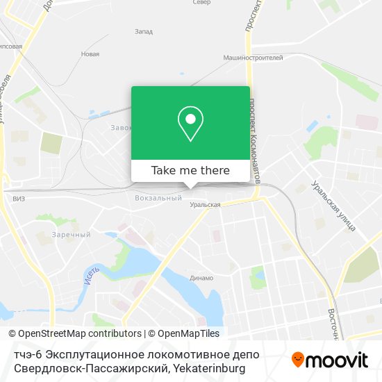 тчэ-6 Эксплутационное локомотивное депо Свердловск-Пассажирский map