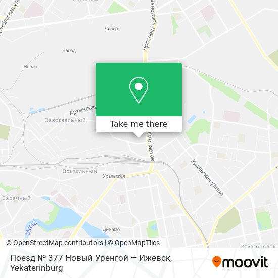 Поезд № 377 Новый Уренгой — Ижевск map