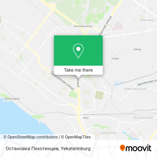Остановка Пехотинцев map