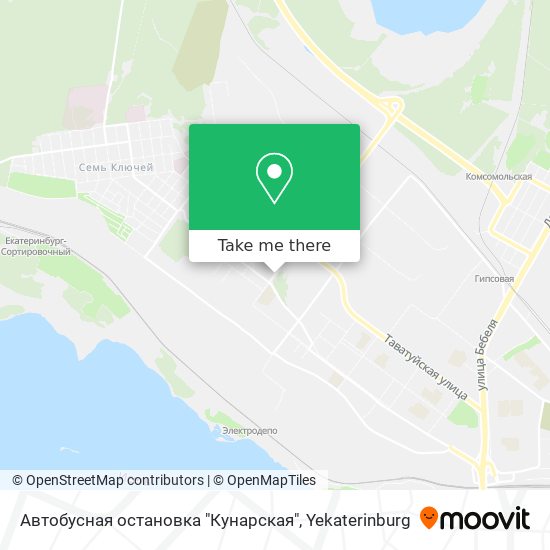 Автобусная остановка "Кунарская" map