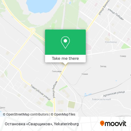 Остановка «Сварщиков» map