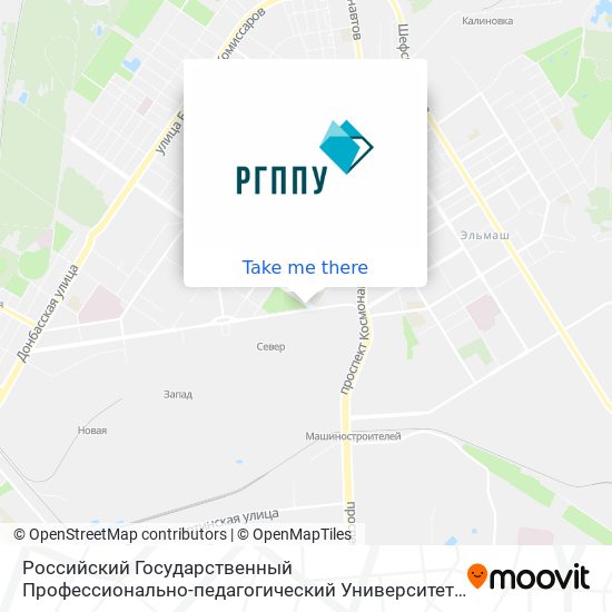 Российский Государственный Профессионально-педагогический Университет map