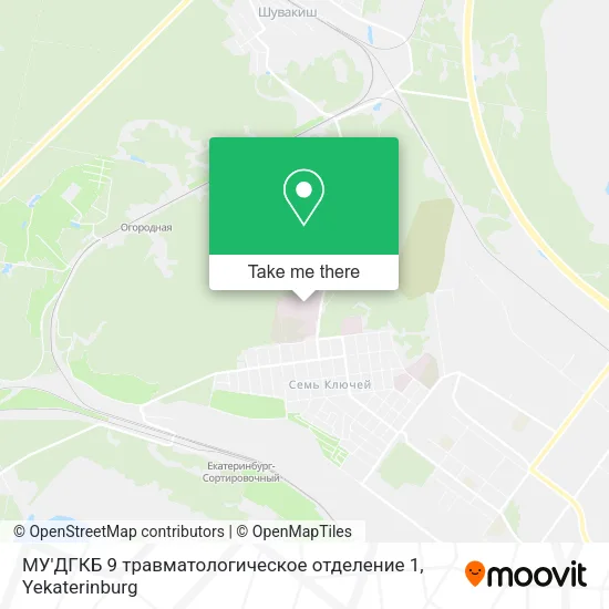 МУ'ДГКБ 9 травматологическое отделение 1 map