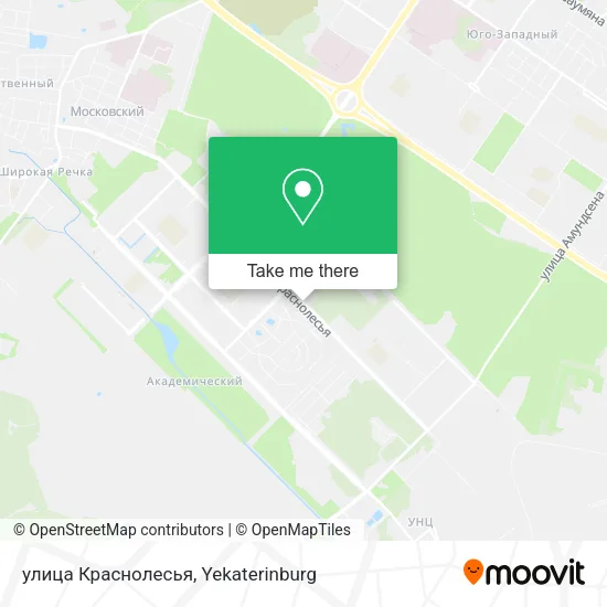 улица Краснолесья map