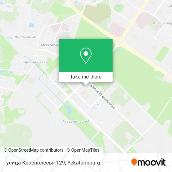 улица Краснолесья 129 map