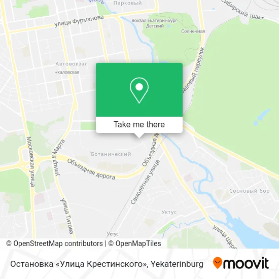 Остановка «Улица Крестинского» map