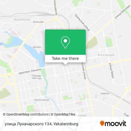 улица Луначарского 134 map
