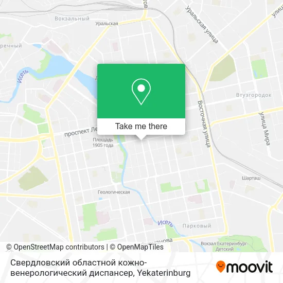 Свердловский областной кожно-венерологический диспансер map