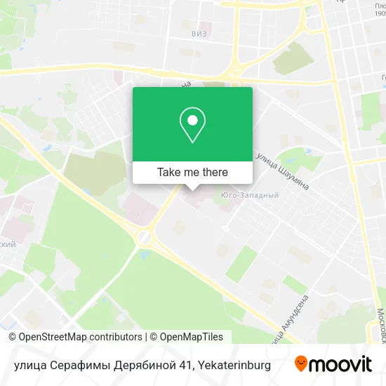 улица Серафимы Дерябиной 41 map