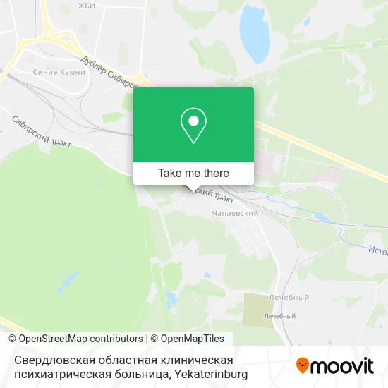 Свердловская областная клиническая психиатрическая больница map