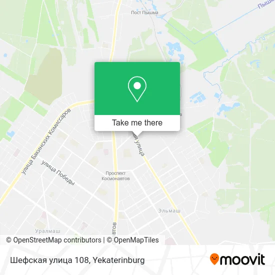 Шефская улица 108 map