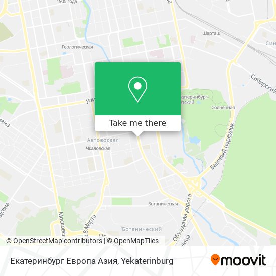 Екатеринбург Европа Азия map