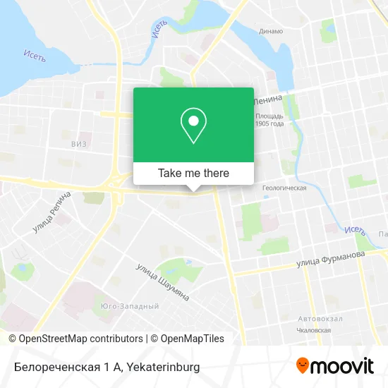 Белореченская 1 А map