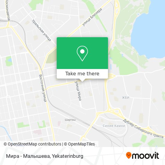 Мира - Малышева map