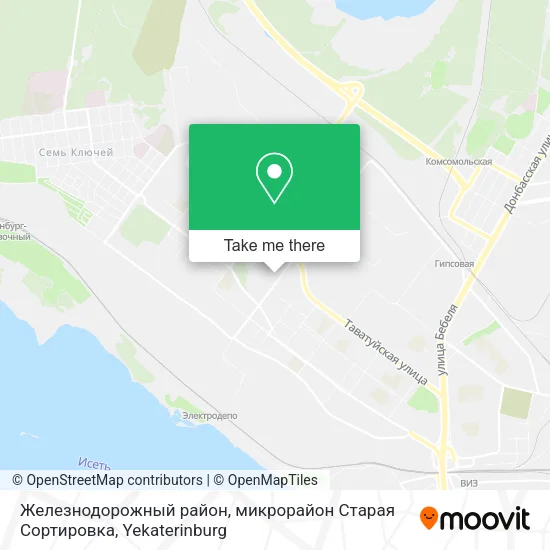 Железнодорожный район, микрорайон Старая Сортировка map