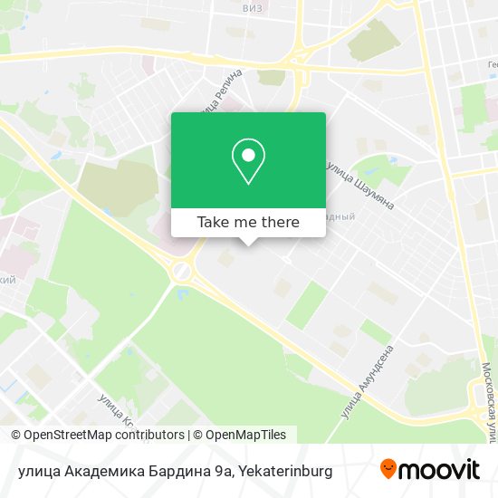 улица Академика Бардина 9а map