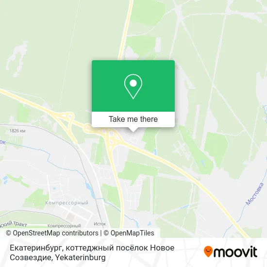 Екатеринбург, коттеджный посёлок Новое Созвездие map