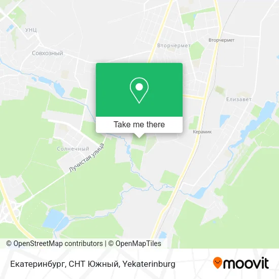 Екатеринбург, СНТ Южный map