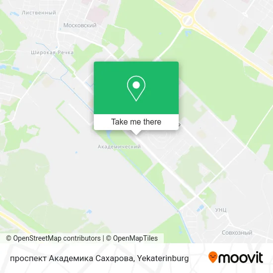 проспект Академика Сахарова map
